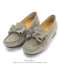 COULEUR VARIE / クロールバリエ フラットシューズ | リボン付き2WAY モカシンシューズ