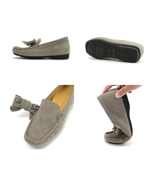 COULEUR VARIE / クロールバリエ フラットシューズ | リボン付き2WAY モカシンシューズ | 詳細1