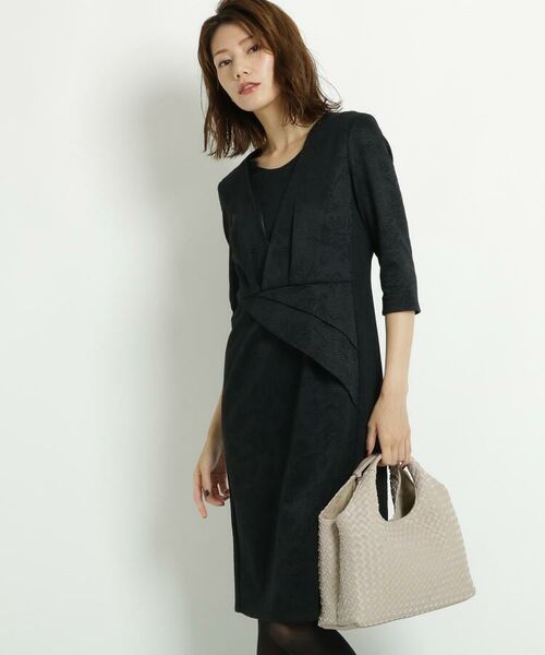 L 洗える スティックジャージ360 スタイルアップワンピース ミニ丈 ひざ丈ワンピース Coup De Chance クードシャンス ファッション通販 タカシマヤファッションスクエア