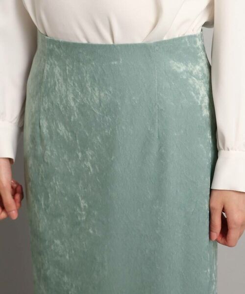 セール】 【洗える/日本製】ベロア素材ナロースカート （スカート