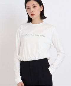 【WORLD for the World】メッセージプリント長袖Tシャツ