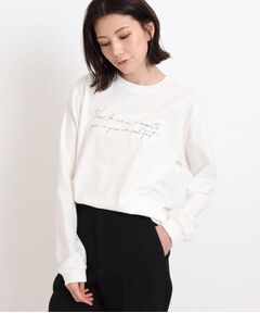 【WORLD for the World】メッセージプリント長袖Tシャツ