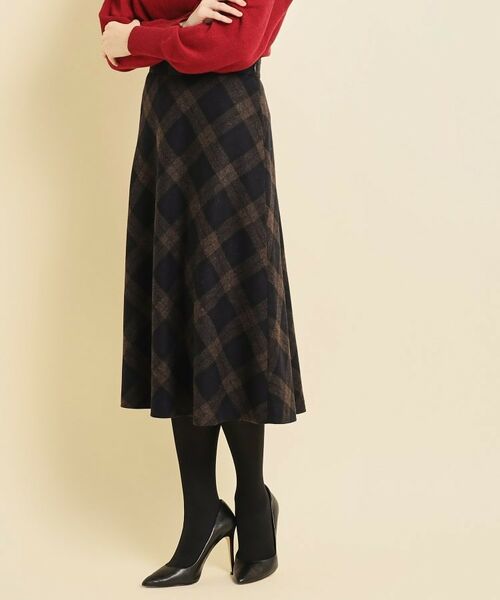 COUP DE CHANCE / クードシャンス スカート | 【チェック柄スカート】しなやかなシルエットが綺麗なチェック柄フレアスカート | 詳細16
