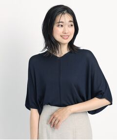 【洗える／日本製／清涼感】パンツスタイルにおすすめ！ゆとりシルエットのニットトップス