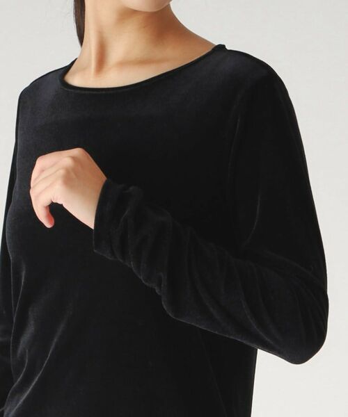 COUP DE CHANCE / クードシャンス カットソー | 【洗える／日本製】ベロア調プルオーバージャージ | 詳細18
