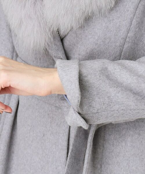 COUP DE CHANCE / クードシャンス その他アウター | 【日本製／フォックスファー／カシミヤ混】ファー付ウールコート | 詳細26
