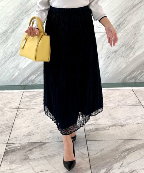 COUP DE CHANCE / クードシャンス スカート | 【洗える】レース素材プリーツスカート | 詳細10