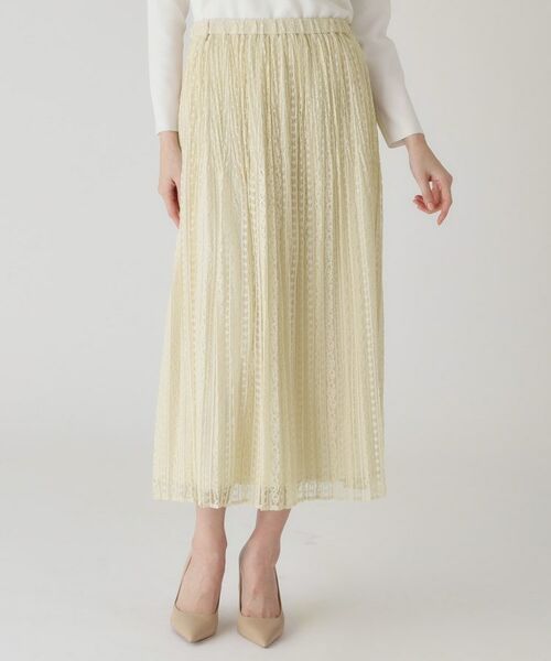 COUP DE CHANCE / クードシャンス スカート | 【洗える】レース素材プリーツスカート | 詳細11