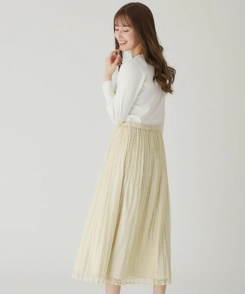 COUP DE CHANCE / クードシャンス スカート | 【洗える】レース素材プリーツスカート | 詳細2