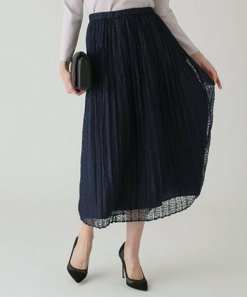 COUP DE CHANCE / クードシャンス スカート | 【洗える】レース素材プリーツスカート | 詳細5