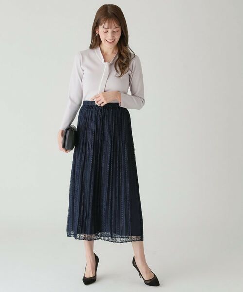 COUP DE CHANCE / クードシャンス スカート | 【洗える】レース素材プリーツスカート | 詳細6