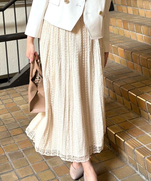 COUP DE CHANCE / クードシャンス スカート | 【洗える】レース素材プリーツスカート | 詳細9