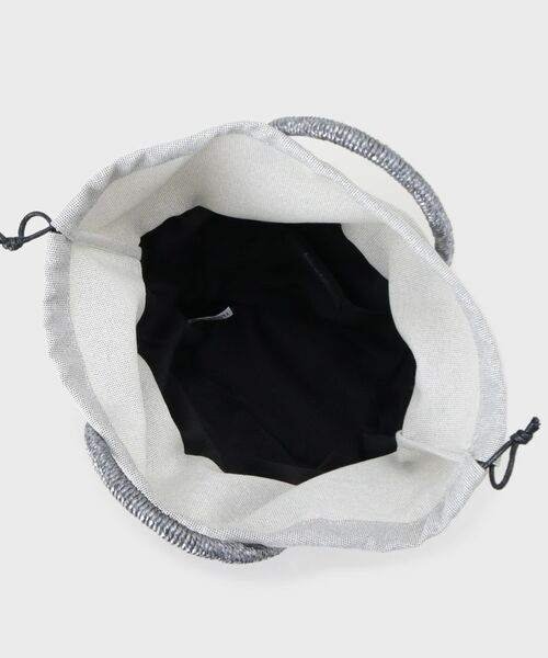 COUP DE CHANCE / クードシャンス ハンドバッグ | シルバー＆ガンメタの上品な輝き！手編みの大人ペーパーカゴバッグ | 詳細11