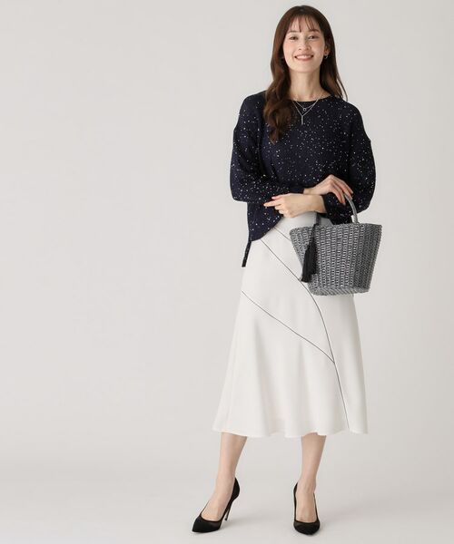 COUP DE CHANCE / クードシャンス ハンドバッグ | シルバー＆ガンメタの上品な輝き！手編みの大人ペーパーカゴバッグ | 詳細4