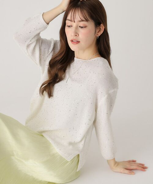 COUP DE CHANCE / クードシャンス ニット・セーター | 【洗える】スパンコールニット | 詳細1