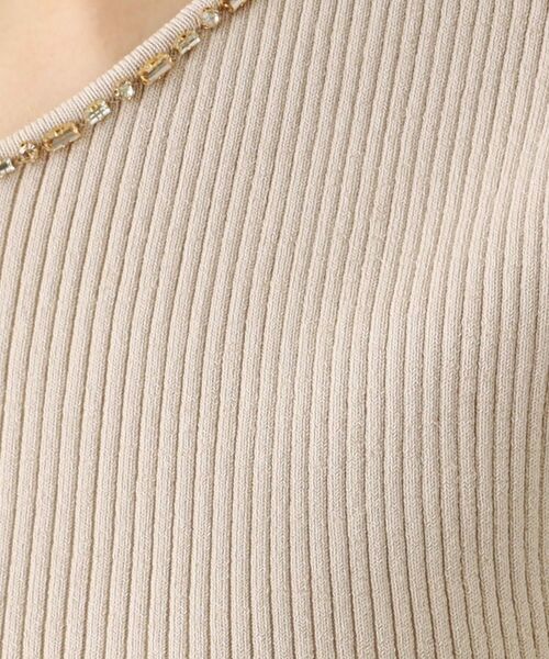 COUP DE CHANCE / クードシャンス ニット・セーター | 【洗える】ビジューリブニットトップス | 詳細15