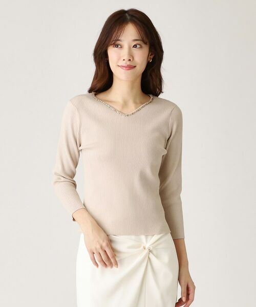 COUP DE CHANCE / クードシャンス ニット・セーター | 【洗える】ビジューリブニットトップス | 詳細20