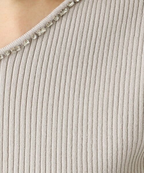 COUP DE CHANCE / クードシャンス ニット・セーター | 【洗える】ビジューリブニットトップス | 詳細7