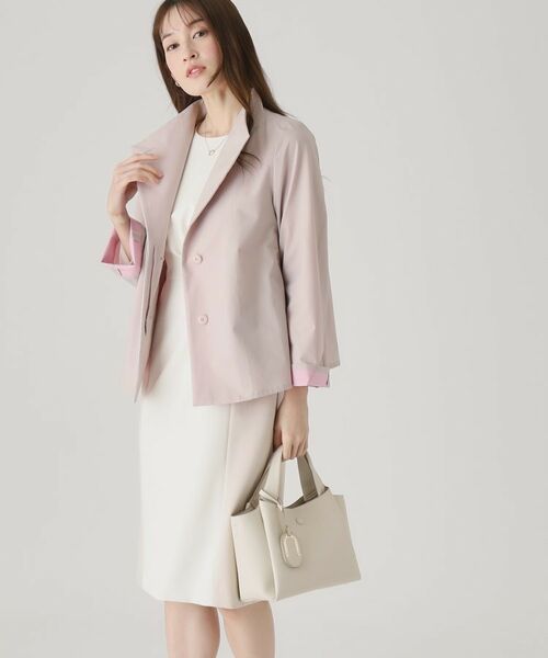 COUP DE CHANCE / クードシャンス ミニ丈・ひざ丈ワンピース | 【洗える/日本製】配色使いワンピース | 詳細1