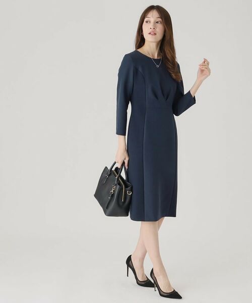 COUP DE CHANCE / クードシャンス ミニ丈・ひざ丈ワンピース | 【洗える/日本製】配色使いワンピース | 詳細11