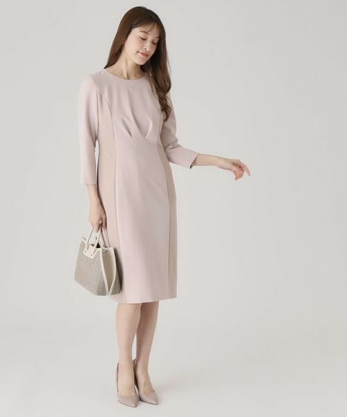 COUP DE CHANCE / クードシャンス ミニ丈・ひざ丈ワンピース | 【洗える/日本製】配色使いワンピース | 詳細7