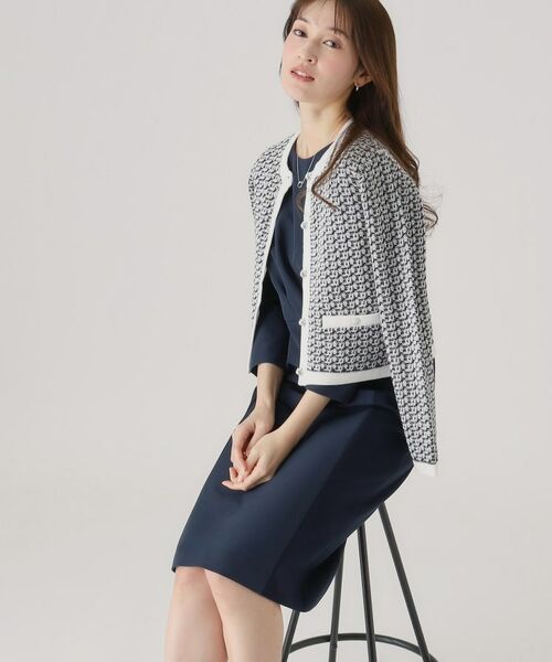 COUP DE CHANCE / クードシャンス ミニ丈・ひざ丈ワンピース | 【洗える/日本製】配色使いワンピース | 詳細9