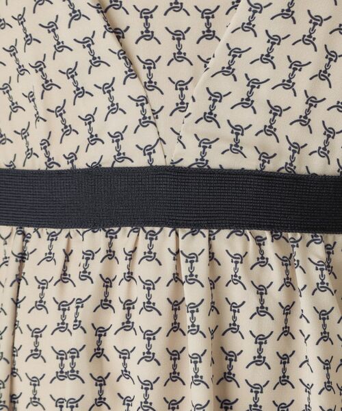 COUP DE CHANCE / クードシャンス ミニ丈・ひざ丈ワンピース | 【洗える】チェーン風プリント柄ワンピース | 詳細4