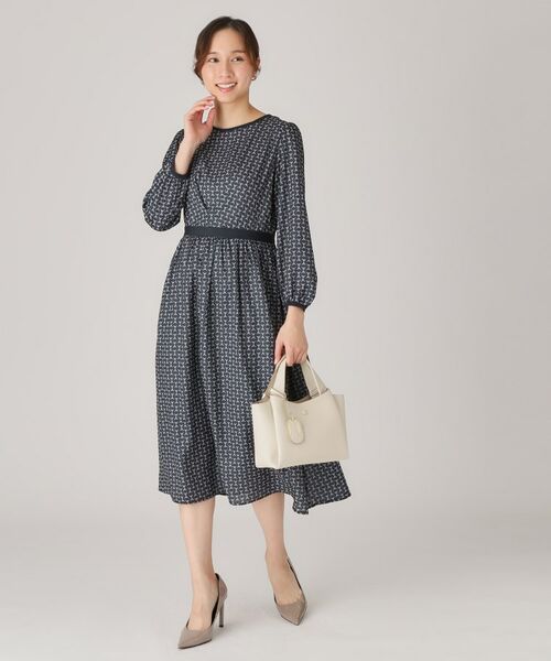 COUP DE CHANCE / クードシャンス ミニ丈・ひざ丈ワンピース | 【洗える】チェーン風プリント柄ワンピース | 詳細6