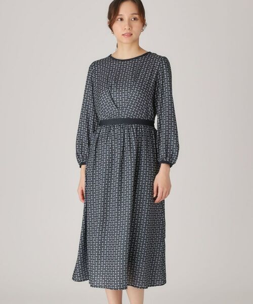 COUP DE CHANCE / クードシャンス ミニ丈・ひざ丈ワンピース | 【洗える】チェーン風プリント柄ワンピース | 詳細8