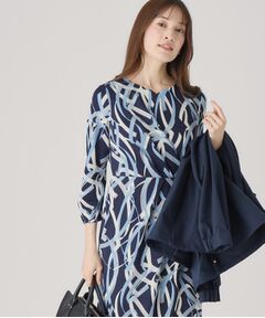 COUP DE CHANCE / クードシャンス ミニ丈・ひざ丈ワンピース | 【洗える／日本製】柄タイトワンピース