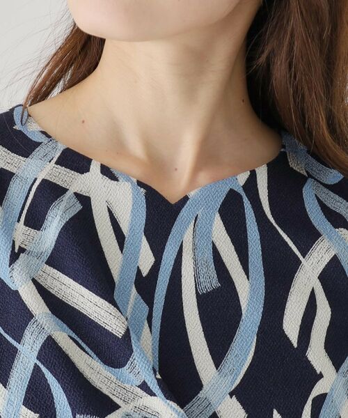 COUP DE CHANCE / クードシャンス ミニ丈・ひざ丈ワンピース | 【洗える／日本製】柄タイトワンピース | 詳細12