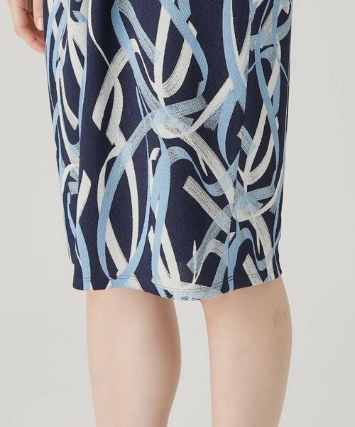 COUP DE CHANCE / クードシャンス ミニ丈・ひざ丈ワンピース | 【洗える／日本製】柄タイトワンピース | 詳細17