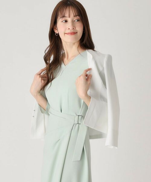 COUP DE CHANCE / クードシャンス ミニ丈・ひざ丈ワンピース | 【日本製】ラップ風デザインワンピース | 詳細1