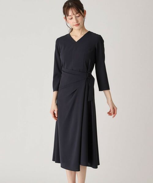 COUP DE CHANCE / クードシャンス ミニ丈・ひざ丈ワンピース | 【日本製】ラップ風デザインワンピース | 詳細10