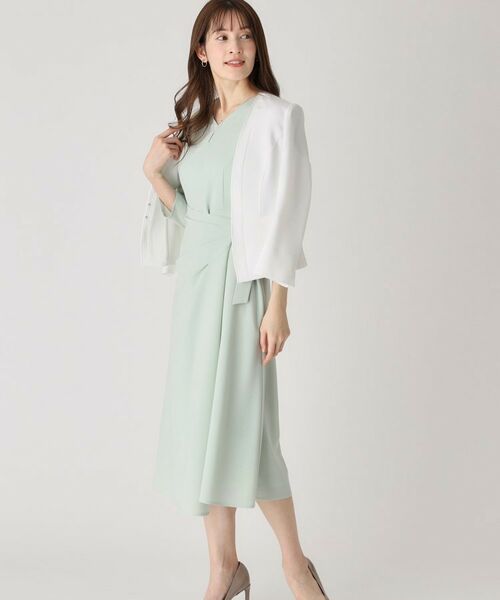 COUP DE CHANCE / クードシャンス ミニ丈・ひざ丈ワンピース | 【日本製】ラップ風デザインワンピース | 詳細2