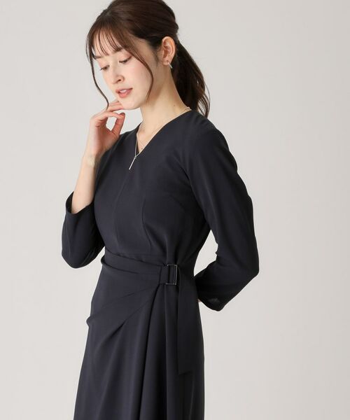 COUP DE CHANCE / クードシャンス ミニ丈・ひざ丈ワンピース | 【日本製】ラップ風デザインワンピース | 詳細6