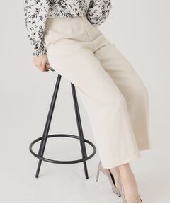 COUP DE CHANCE / クードシャンス ショート・ハーフ・半端丈パンツ | 【洗える／ウエストゴム】ストレートワイドパンツ