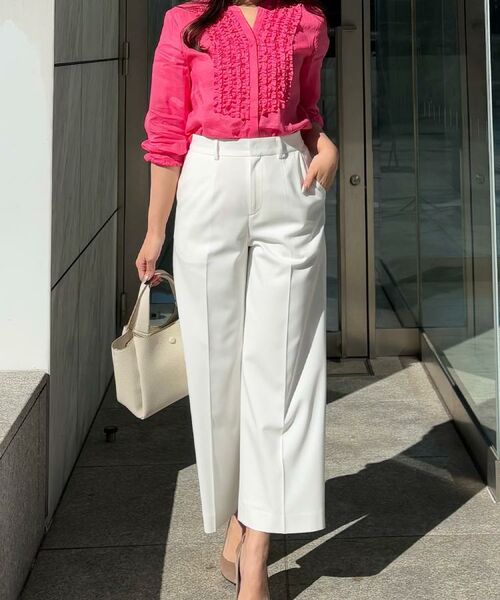 COUP DE CHANCE / クードシャンス ショート・ハーフ・半端丈パンツ | 【洗える/日本製】ストレートワイドパンツ | 詳細14