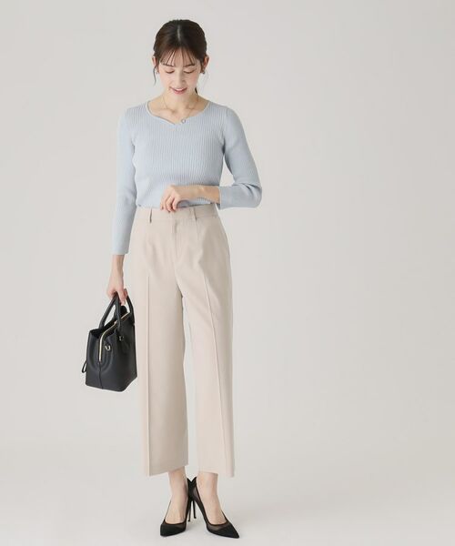 COUP DE CHANCE / クードシャンス ショート・ハーフ・半端丈パンツ | 【洗える/日本製】ストレートワイドパンツ | 詳細6