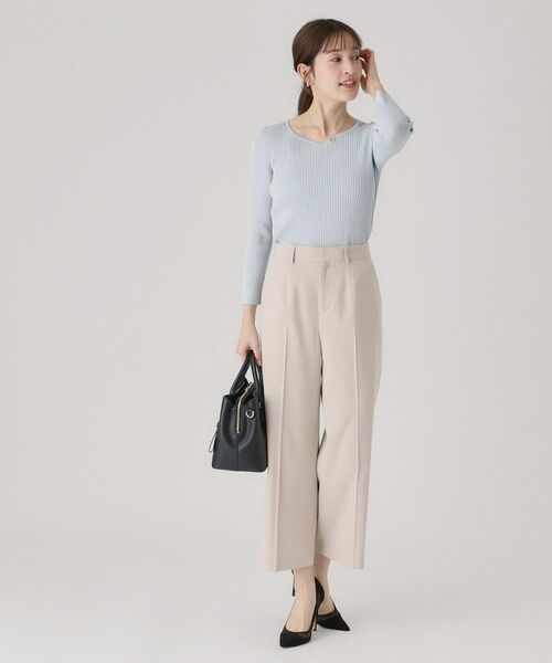 COUP DE CHANCE / クードシャンス ショート・ハーフ・半端丈パンツ | 【洗える/日本製】ストレートワイドパンツ | 詳細7