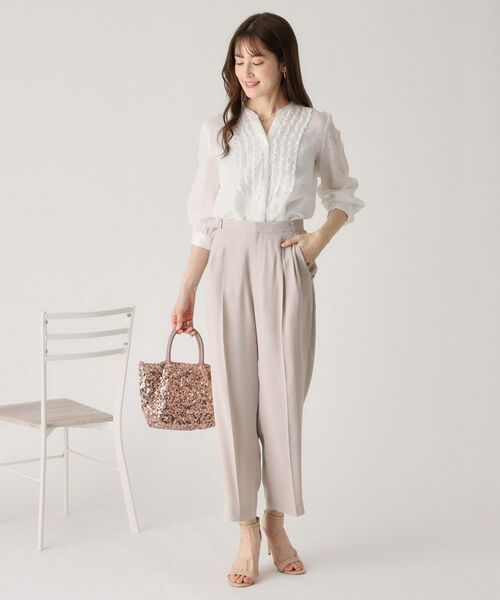 COUP DE CHANCE / クードシャンス ショート・ハーフ・半端丈パンツ | 【洗える／ウエストゴム】テーパードパンツ | 詳細12