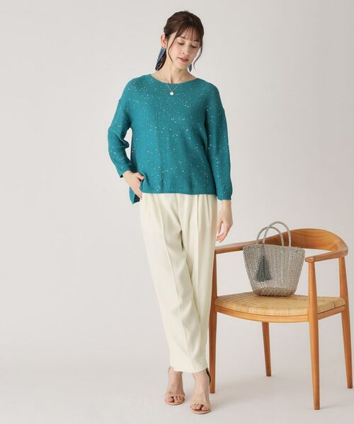 COUP DE CHANCE / クードシャンス ショート・ハーフ・半端丈パンツ | 【洗える／ウエストゴム】テーパードパンツ | 詳細2