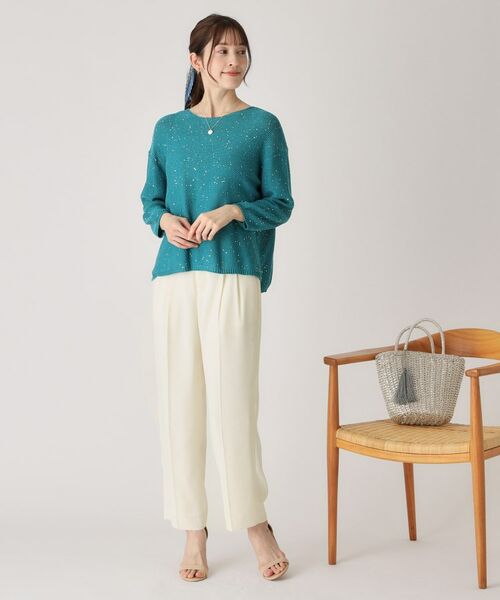 COUP DE CHANCE / クードシャンス ショート・ハーフ・半端丈パンツ | 【洗える／ウエストゴム】テーパードパンツ | 詳細3