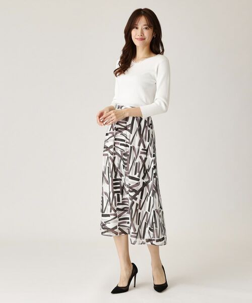 COUP DE CHANCE / クードシャンス スカート | 【洗える／ウエストゴム】柄スカート | 詳細1
