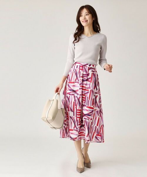 COUP DE CHANCE / クードシャンス スカート | 【洗える／ウエストゴム】柄スカート | 詳細8