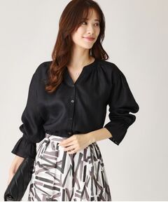 COUP DE CHANCE / クードシャンス シャツ・ブラウス | 【ラミー100％／洗える】ギャザーブラウス