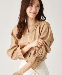 COUP DE CHANCE / クードシャンス シャツ・ブラウス | 【ラミー100％／洗える】ギャザーブラウス