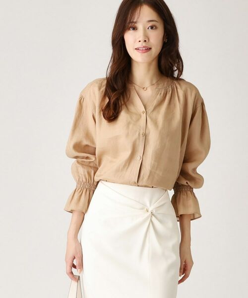 COUP DE CHANCE / クードシャンス シャツ・ブラウス | 【ラミー100％／洗える】ギャザーブラウス | 詳細10