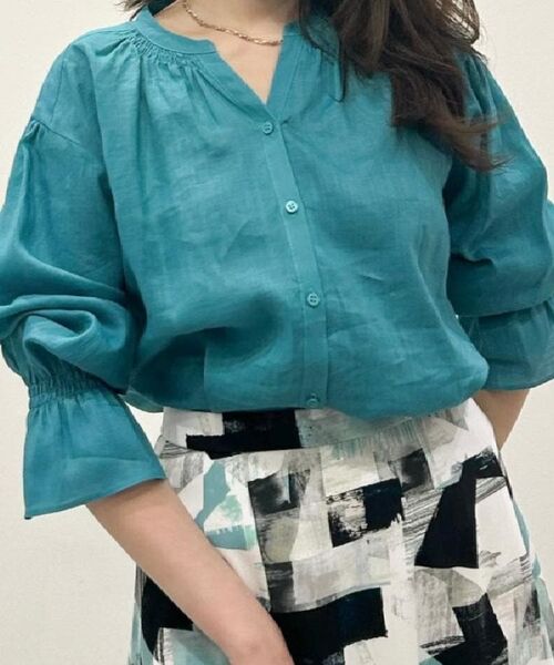 COUP DE CHANCE / クードシャンス シャツ・ブラウス | 【ラミー100％／洗える】ギャザーブラウス | 詳細20