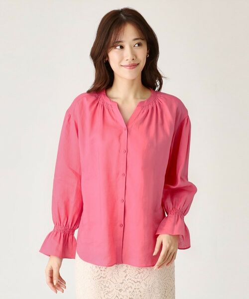 COUP DE CHANCE / クードシャンス シャツ・ブラウス | 【ラミー100％／洗える】ギャザーブラウス | 詳細23